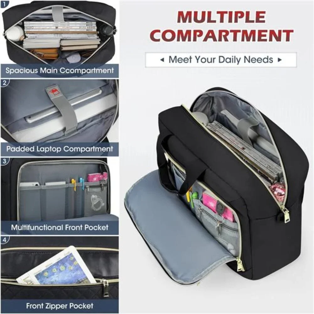 Womens Mens Laptop Bag 17 Inch Waterproof Laptop Briefcase Shoulder Bag Work